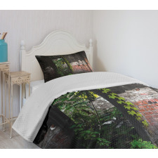 Bricks Plants Bedspread Set