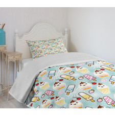 Cupcake Faces Bedspread Set