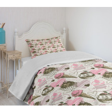 Grunge Cupcakes Bedspread Set