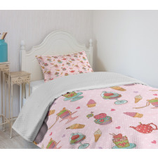 Teapots Cookies Bedspread Set