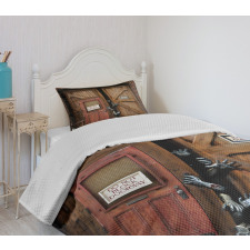 Monster Wood Door Bedspread Set