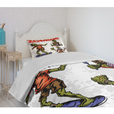 Man Eating Brain Bedspread Set