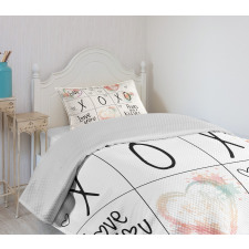 Heart in Watercolors Bedspread Set