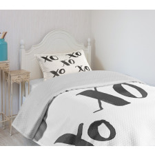 Classic Old Fashion Letters Bedspread Set