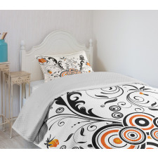 Circular Petals Butterfly Bedspread Set