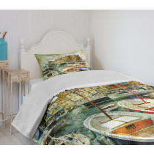 Boats in Naples Bedspread Set