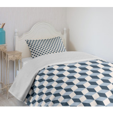 Cubes Squares 3D Style Bedspread Set