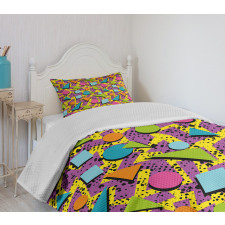 Funky Geometric Style Bedspread Set