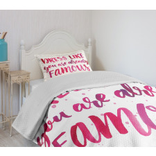 Fashion Words Bedspread Set