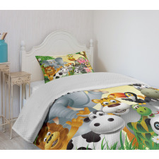 Animals Jungle Bedspread Set