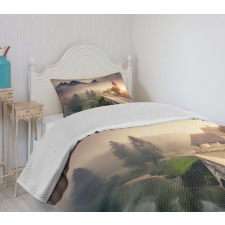 Foggy Morning Scenery Bedspread Set