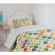 Colorful Large Drops Bedspread Set