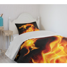 Abstract Fiery Creature Bedspread Set