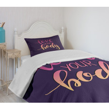 Love Your Body Positive Bedspread Set