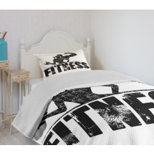 Grunge Strong Man Woman Bedspread Set