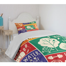 Colorful Motivational Bedspread Set