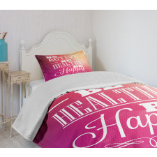 Be Active Be Healthy Bedspread Set