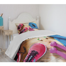 Women's Gym Equipment Bedspread Set