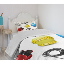 Vivid Workout Items Bedspread Set