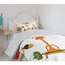 Animals Exercise Bedspread Set