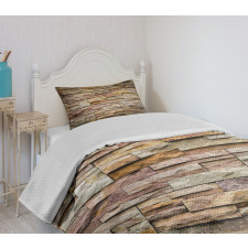 Urban Brick Slate Wall Bedspread Set