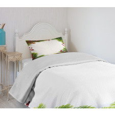 Xmas Frame Pine Cones Bedspread Set