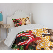 Cookies Candy Canes Bedspread Set