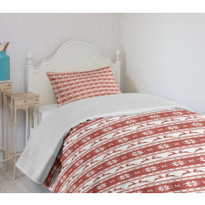 Winter Deer Snowflake Bedspread Set