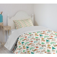 Baby Kids Theme Xmas Bedspread Set