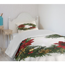 Poinsettia Blossoms Bedspread Set