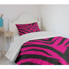 Hot Pink Zebra Skin Bedspread Set