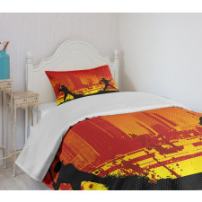 Baseball in the City Bedspread Set