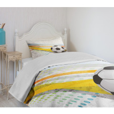 Football Soccer Lines Bedspread Set