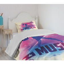 Rock Star and Guitar Bedspread Set