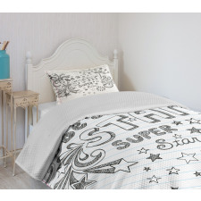 Be Super Star Phrase Bedspread Set