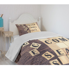 Words Scribble Bedspread Set