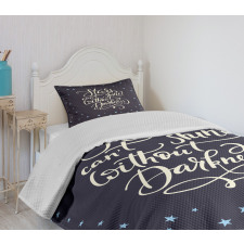 Night Sky Words Bedspread Set