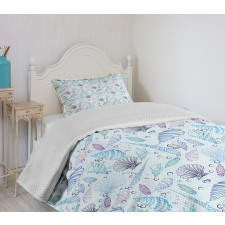 Seashells Bubble Ocean Bedspread Set