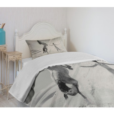 Horse and Lady Bedspread Set