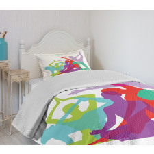 Poses Female Silhouettes Bedspread Set