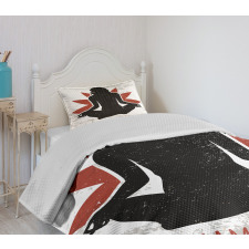 Lotus Woman Flower Grunge Bedspread Set