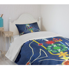 Scheme Power Body Person Bedspread Set