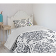 Bohemian Words Design Bedspread Set