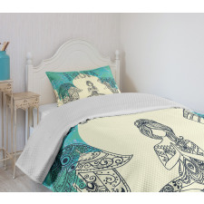 Elephant Hamsa Taj Mahal Bedspread Set