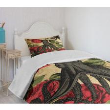 Roses Marine Animal Bedspread Set