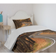 Roadway Mountains Travel Bedspread Set