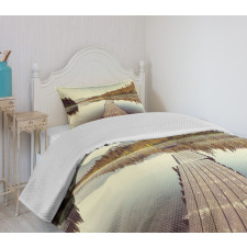 Wooden Pier on the Lake Bedspread Set