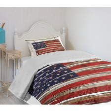 Rustic Flag Bedspread Set