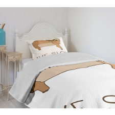 Happy Character Live Slow Bedspread Set