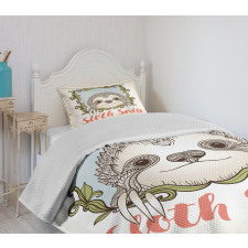 Animal Floral Frame Bedspread Set